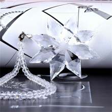 1pc Car Decoration Snowflake Jewelry Rearview Mirror Pendant Car Crystal Jewelry - Clear - View 9