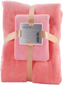 Juego De Dos Piezas, Juego De Toallas Absorbentes De Terciopelo Coral, Toalla De Baño De Regalo Gruesa, Juego De Dos Piezas ENVIO DE COLOR AL AZAR - Multicolor - Ver 3