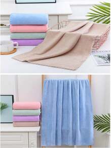 Juego De Dos Piezas, Juego De Toallas Absorbentes De Terciopelo Coral, Toalla De Baño De Regalo Gruesa, Juego De Dos Piezas ENVIO DE COLOR AL AZAR - Multicolor - Ver 4