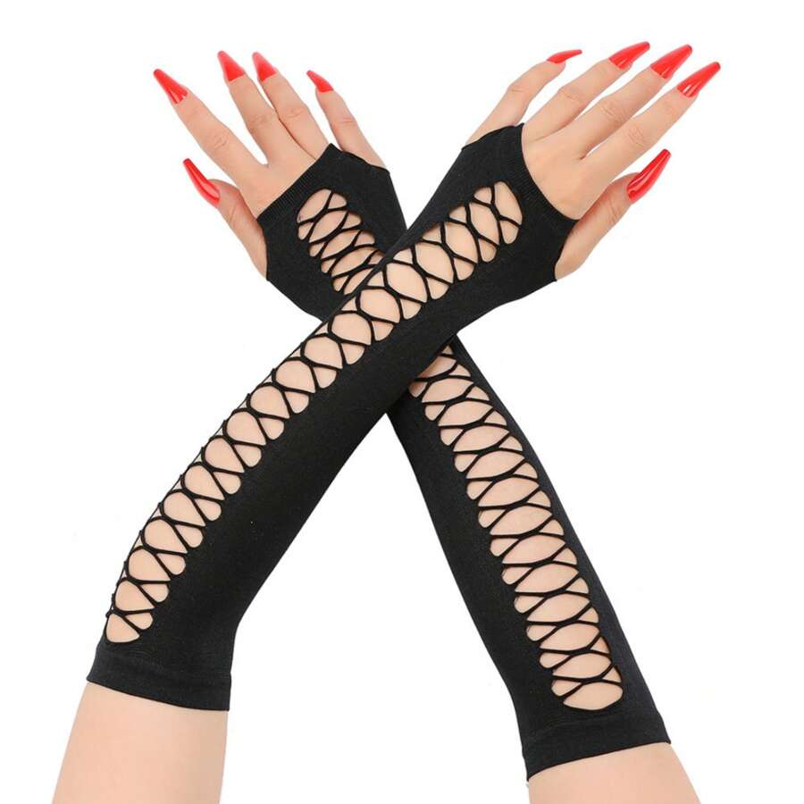 Guantes De Encaje Skylety Para Mujer Cortos Con Estampado Floral Para Fiesta De Té X3 - Venta