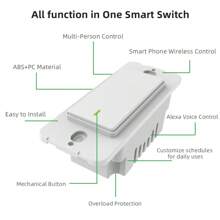 Interruptor de pared inteligente Tuya US de botón pulsador de luz, conmutadores WiFi funcionan con Alexa, control por voz a través de Smart Life, se requiere cable neutro - Blanco - Ver 4