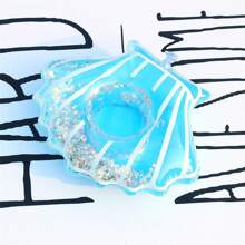 3/2/1 pieza Posavasos con copa de concha con lentejuelas, Flotadores inflables de nubes arcoíris para vasos de agua, Accesorios para sesiones de fotos, Artículos esenciales de playa, Accesorios de playa, Flotador de piscina