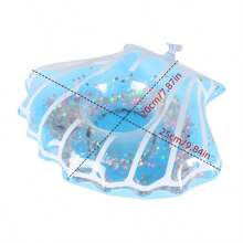 3/2/1 pieza Posavasos con copa de concha con lentejuelas, Flotadores inflables de nubes arcoíris para vasos de agua, Accesorios para sesiones de fotos, Artículos esenciales de playa, Accesorios de playa, Flotador de piscina
