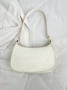 Bolso de hombro blanco sencillo y elegante para todas las ocasiones - Blanco - Ver 1