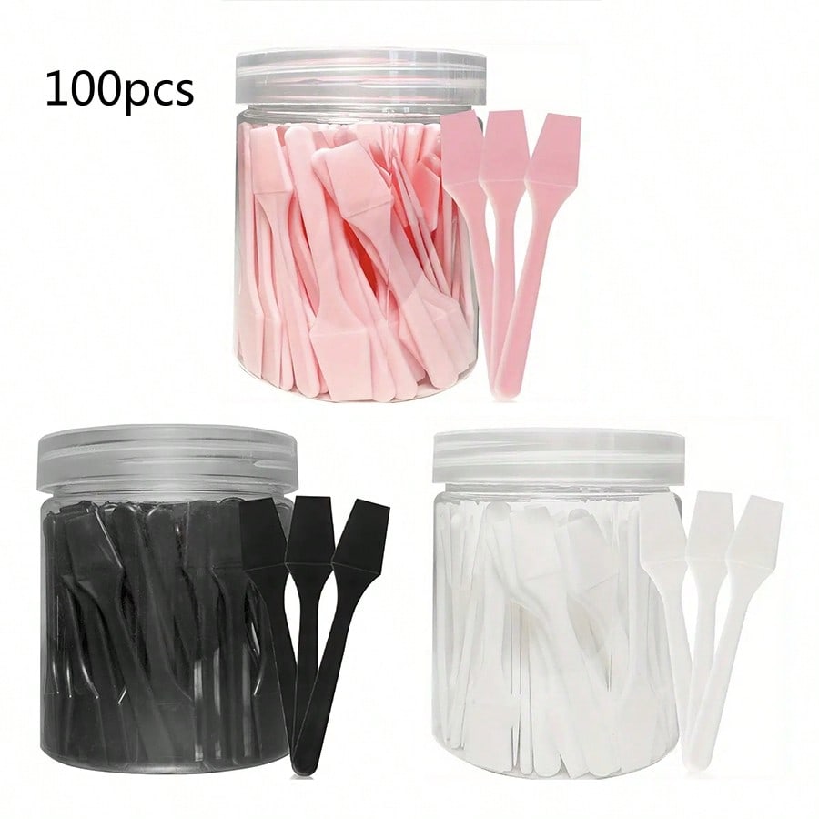 100Pcs Cosmetic Spatulas - Small Plastic Spatula For Cosmetics, Creams, Crafts - Makeup Spatula - Multipurpose Mini Applicator For Mixing Cream, Skincare, Or Scraping Jars