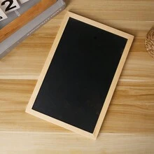 1入組小型木質框架黑板，迷你桌面黑板，課室學校用品兒童派對家居牆壁酒吧辦公室消息板，藝術婚禮生日裝飾菜單，20*30CM，黑色 // 白色 - 黑與白 - 查看 5