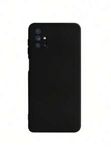 Capa de Silicone Compatível com Galaxy A50 / A51 / A52 - Interior Aveludado - Preto - Visão 1