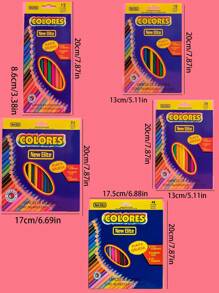 1盒藝術繪圖彩色鉛筆，多色彩萬能學生著色鉛筆 - 彩色 - 查看 9