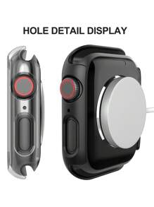 6 buc. Husa de ceas All-In-One din sticlă securizată pentru PC +, husă de protecție la modă anti-cădere, compatibilă cu Apple Watch 38/40/41/42/44/45/46/49 mm, compatibil cu Apple Watch Ultra/SE/Series 10/9/8/7/6/5/4/3/2/1, Accesorii pentru ceasuri inteligente