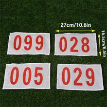 10pcs Track And Field Meet Bib Marathon Number Plate Numbers Are Attached To The Encircling Number Book,Suitable For Multi-Scenario Competitions - White - View 3