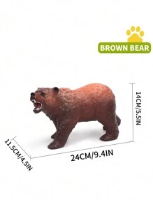 真實柔軟橡膠巨型動物玩具套裝─老虎、獅子、大象、長頸鹿，適用於兒童和幼兒派對 - 彩色 - 查看 11