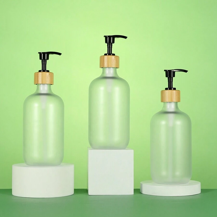 1/3Pcs 500ml Empty Transparent/Black Duty Shampoo And Conditioner