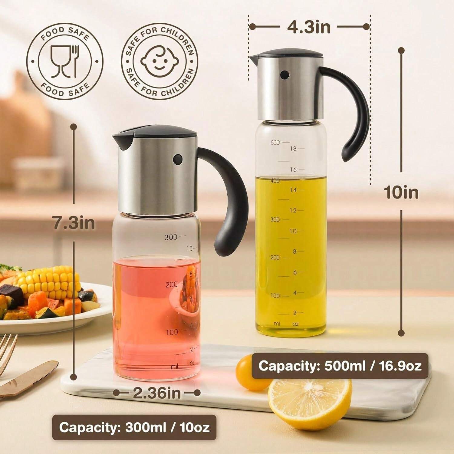 Large Olive Oil Dispenser Bottle Kitchen Cooking Oil Dispenser Auto ...