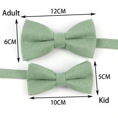 ZONFAZ 1 pieza Corbata de lazo cómoda de terciopelo verde salvia de estilo sencillo y a la moda para hombre / Conjunto de 3 piezas de Corbata de lazo, pañuelo de bolsillo y broche de solapa para hombre para bodas y uso diario
