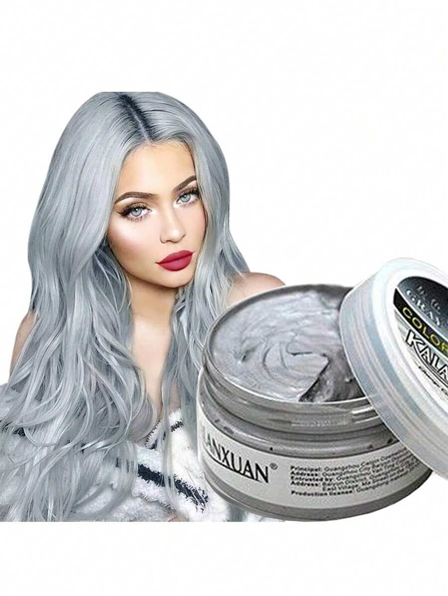 Cera Para Peinar Cabello Hair Wax Moda de Colores - Gris - Ver 1