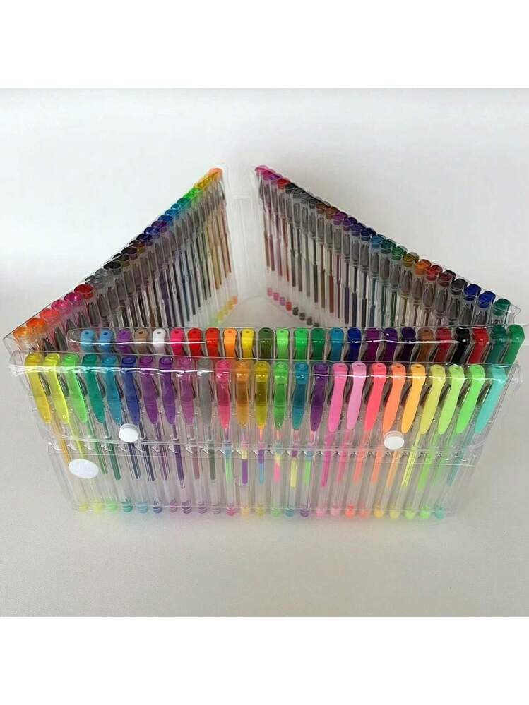 Penne e ricariche neon glitterato metallico pastello glitter per colorare libri per adulti e