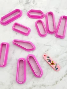 18pcs/Set Long Strip Clay Earring Molds