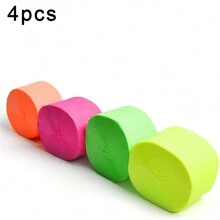 2/4/8/12pcs, 1000inch/Roll UV Neon Streamers Crepe Paper Glow Party Supplies And Decorations Fluorescent Neon Garland Paper Streamers Glow In The Dark Streamers Blacklight Party Decorations - For Wedding, Birthday, Neon Party, Carnival Party, Prom Dance, Party Photography, Back To School Valentine Day