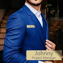 1 pieza de placa de identificación personalizada con nombre de acero inoxidable para docentes y personal escolar - Dorado - Ver 14