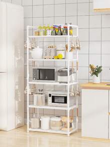 1pc Multi-Layer Floor-Standing Bathroom/Kitchen Storage Rack, Living Room Snack/Shelf, Bedroom Storage Rack, Multi-Functional Kitchen Floor-Standing Rack, Bathroom Storage Shelf - Multicolor - View 1