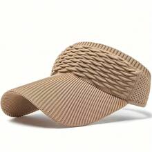 1pc Summer Women's Casual Elastic Knitted Cap, BreathableEmpty Top Sunshade Hat Outdoor Sports Hat Sun Hat Golf Beach Hat Beach Essential