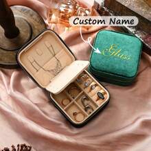 Custom Jewelry Boxes - Wedding And Event Keepsakes - Personalized Velvet Travel Cases - Bridesmaid Gifts - Birthday Gifts And Special Occasions - Beautiful Gifts For Mom On Mother's Day