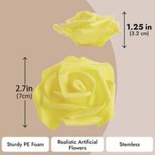 5/10/15/20/25/30pcs/Set Pink Artificial Flower, Simple PS Foam Decorative Flower For Home Decoration, Valentine Day, Gift Gifts Birthday Graduation