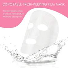 1000/200/100/1pc Disposable Plastic Full Face Mask, Transparent PE Facial Mask Neck Sticker, Skincare Beauty Health Care Accessory