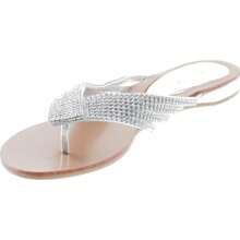 Women's Rhinestone Flipflop Sandals - Silver - View 4