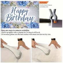 1 pieza, Imagen de fondo de cumpleaños del Día de la mujer, Fondo de fotografía de fiesta en rojo, rosa y dorado con flores brillantes, Decoración de estudio de cumpleaños, Tamaño del producto 150 cm/59in * 100 cm/39in - Multicolor - Ver 7