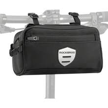 ROCKBROS Bicycle Handlebar Bag 4 Carrying Options Reflective Bicycle Bag With Shoulder Strap 2L For MTB Racing Scooters - Black - View 2