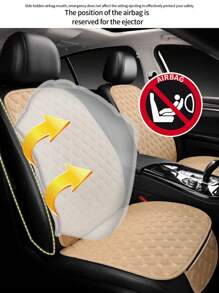 1 件汽车座椅垫：亚麻材质，适用于汽车后座，适合所有季节，后座汽车垫。 - 黑色 - 查看 7