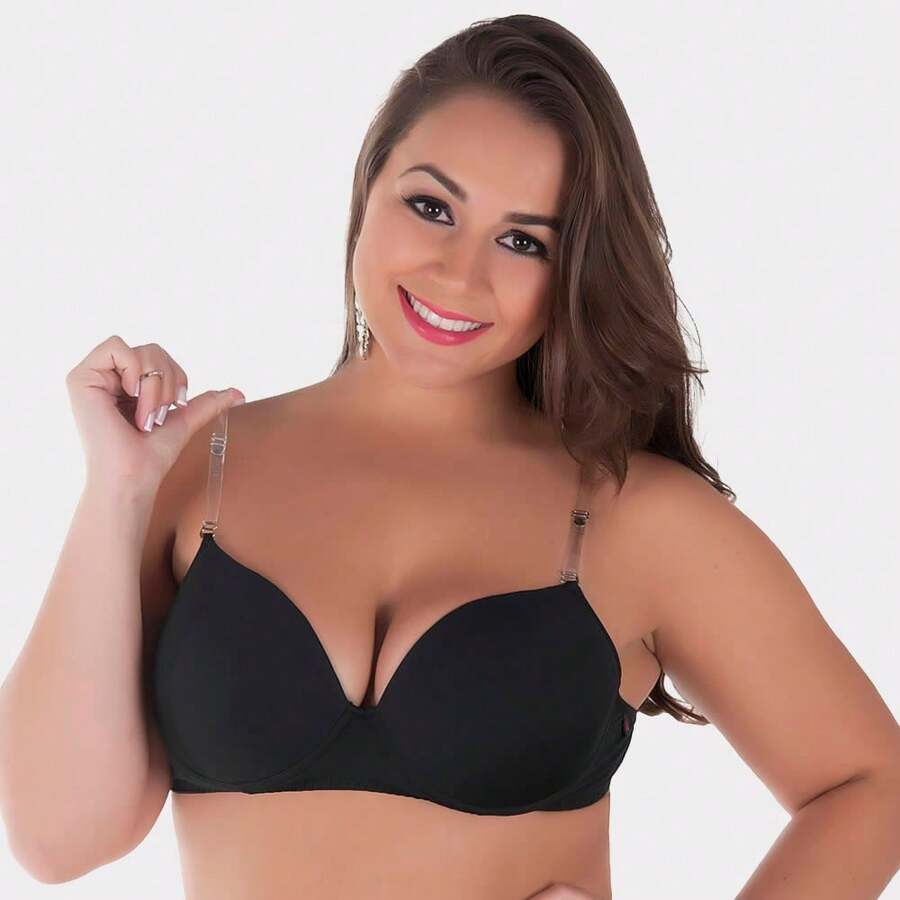 Plus Size Bras & Bralettes - 黑色 - 查看 1