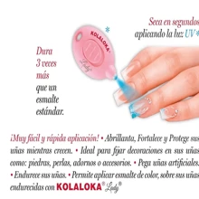 Kola Loka Lady Pegamento Instantáneo Uñas + Lámpara Luz Uv - transparente - Ver 2