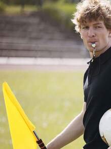 Hand Flag Traffic Flag Sports Referee Flag Athletics Training Flag Performance Informant Official Flag Football And Volleyball Flag - Yellow - View 5