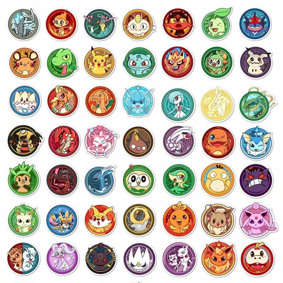 Pokemon Halloween Decoration 500pcs/Roll Cute Cartoon Stickers