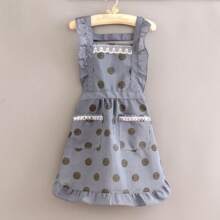 1 chiếc tạp dề vải bạt dành cho nữ, tạp dề bếp thoáng khí để nấu ăn, mùa xuân/hè, thiết kế dễ thương và tươi mới - Nhiều màu - Xem 9