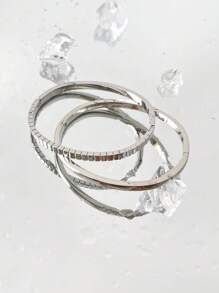 1 Pièce Bracelet Pour Femme En Acier Inoxydable, Couleur Unie, Anti-fading, Simple, Personnalisé, Empilable, Haut De Gamme Et À La Mode
