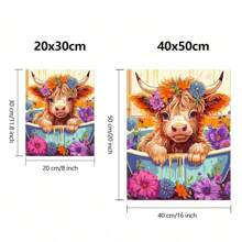 1入組成人初學者版畫布數字油畫套裝，成人數字油畫套裝，成人數字油畫套裝，成人畫畫套裝，成人數字畫，女性愛好，成人數字畫（無框） - 數位油畫 - 查看 6