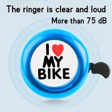 1pc Loud Aluminum Alloy Bike Bell, Suitable For 2.2cm Handlebars, Easy To Install And Durable, Great Holiday Gift For Mountain Bikes, Balance Bikes And Bicycles - Multicolor - View 2