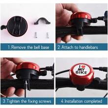 1pc Loud Aluminum Alloy Bike Bell, Suitable For 2.2cm Handlebars, Easy To Install And Durable, Great Holiday Gift For Mountain Bikes, Balance Bikes And Bicycles - Multicolor - View 4