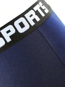 5pcs/Pack Men's Belted Boxer Briefs, Breathable High Elasticity Lettered Waist Cinching Briefs S-XXXXL