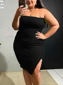 Plus Size Dresses - 黑色 - 查看 2