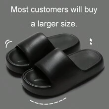 Black Eva Shoes, Fashionable Lightweight Soft Sole Slippers, Anti-Slip, Suitable For Indoor, Outdoor, And Bath, Ins Style