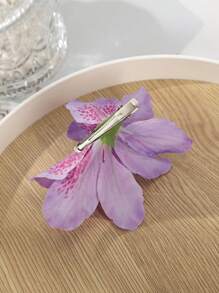 1 pieza Clip para el cabello con flor de lirio artificial de estilo bohemio, Pinza para el cabello para el Día de San Valentín, Pasadores para el cabello, Accesorios escolares, Atuendos de vacaciones para mujer