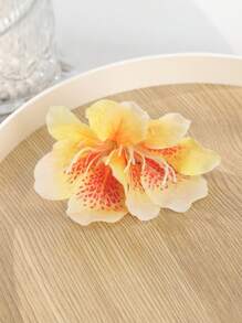 1 pieza Clip para el cabello con flor de lirio artificial de estilo bohemio, Pinza para el cabello para el Día de San Valentín, Pasadores para el cabello, Accesorios escolares, Atuendos de vacaciones para mujer