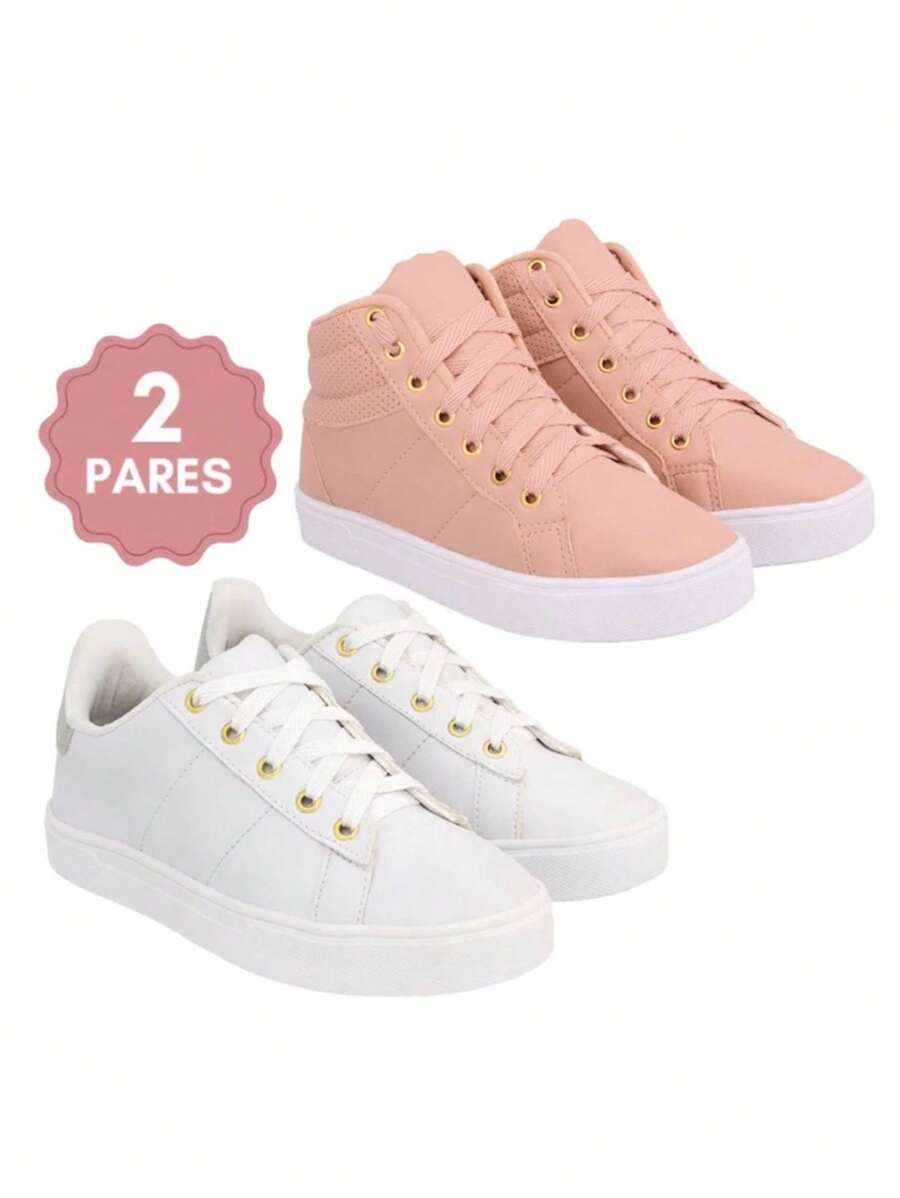 Women Mid-Calf Boots - Nude/Branco - View 1