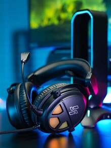 GX200 Wired Over-Ear Gaming Headset With High Quality RGB Lighting, Deep Bass, 3.5mm Plug, Compatible With Multiple Gaming Devices - Black - View 2