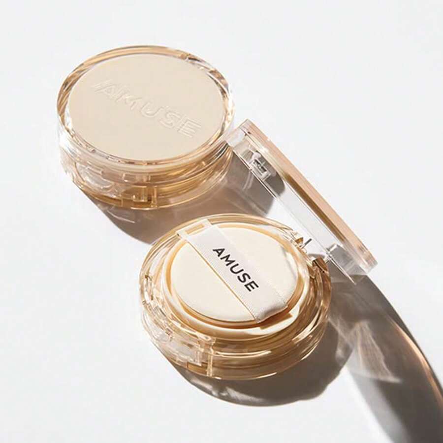AMUSE Dew Jelly Vegan Cushion Foundation 02 NUDE Dewy Glow Long-Lasting Double Coverage Clean Beauty Lightweight Natural Look Foundation For Sensitive Skin Hydrating Cushion 15g /0.52 Oz - 02 裸色 - 查看 1