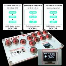Barra de arcade de rana de datos compatible con /PS3/interruptor/controlador de teclado Joystick Mini barra de lucha para accesorios de Set de PC Rberry - Blanco - Ver 5